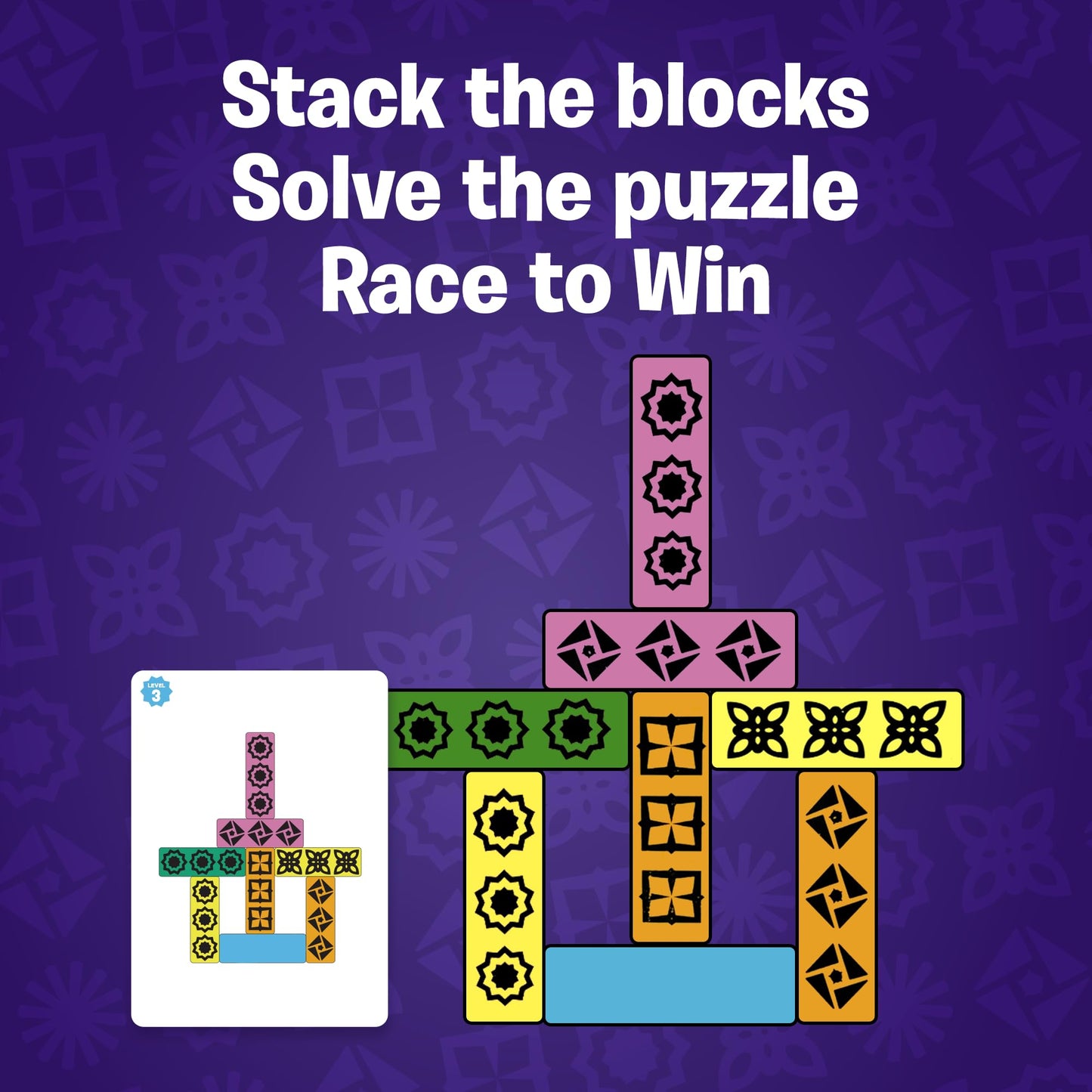 Blockwork by Uzzle Games - Fast-Paced Family Board Games - Multiple Difficulty Levels - Enjoyable and Challenging Puzzle Games – 2 to 4 Players – A Complete Family Night Fun Package - for Ages 4+