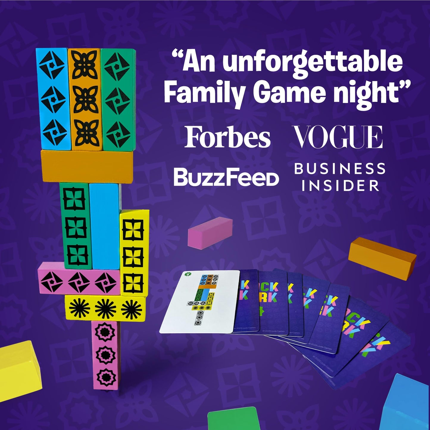 Blockwork by Uzzle Games - Fast-Paced Family Board Games - Multiple Difficulty Levels - Enjoyable and Challenging Puzzle Games – 2 to 4 Players – A Complete Family Night Fun Package - for Ages 4+